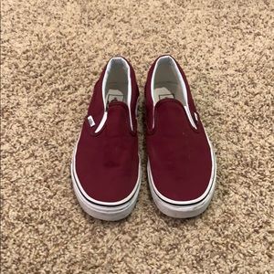 Maroon Slip On Vans